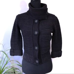 LO RI Knit Cardigan w/ large detail buttons